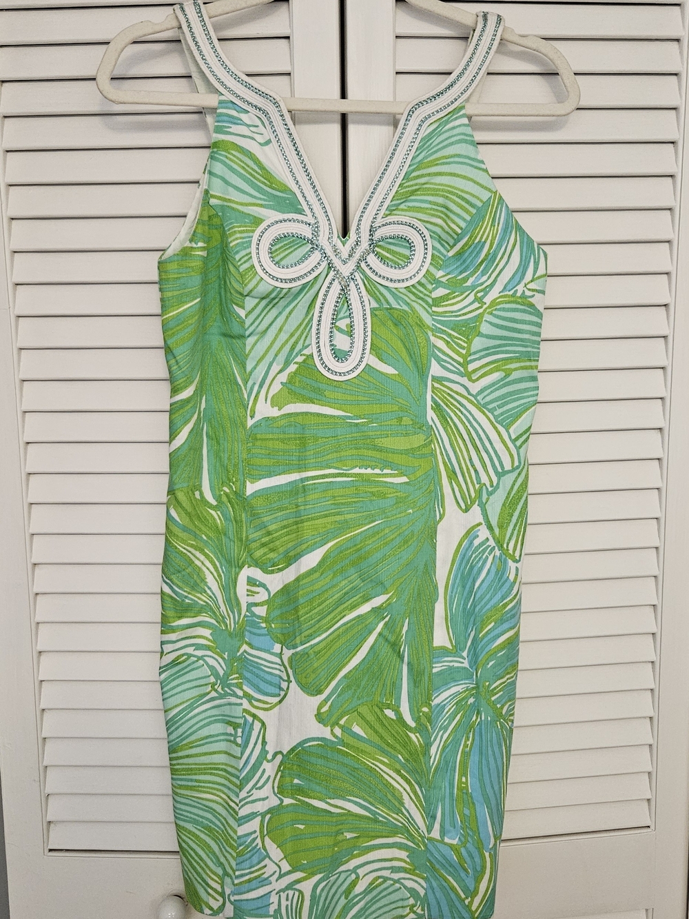 Lilly PULITZER Tropical Green Palm-Print Sleeveless Shift Dress NEW W/TAGS